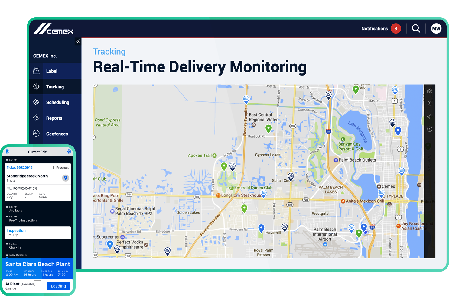 A depiction of Track project interface